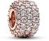 rose gold (782820C01): Pandora Triple row pavé gold charm (762820C01)