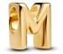 M (763959C00): Pandora Mini charm alphabet letter B