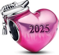 Pandora 793788C01 Pinkfarbener 2025 Abschluss Herz-Charm
