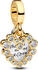 gold/silver (763765C01): Pandora Dangle charm double sparkling heart