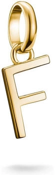 Thomas Sabo Charm-Anh&auml;nger Buchstabe F Connect vergoldet (CC1212-413-39)