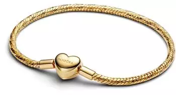 Pandora Facettiertes Schlangen-Gliederarmband mit Herzverschluss (564236C00)