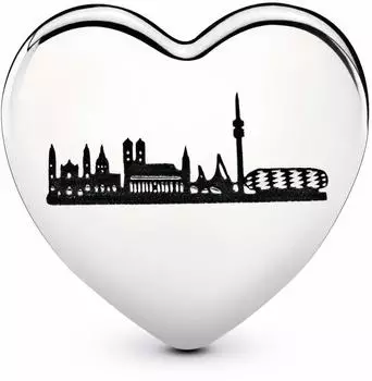Pandora M&uuml;nchen Skyline Herz Charm (792015_E035)