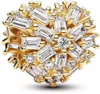 Pandora 764240C01 Charm Goldfarben Funkelndes Herz