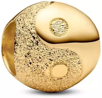 Pandora Strukturiertes Yin und Yang Mini-Charm (764045C00)