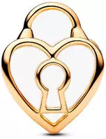 Pandora 764358C00 Charm Goldfarben Offen Gearbeitetes Herz-Schloss