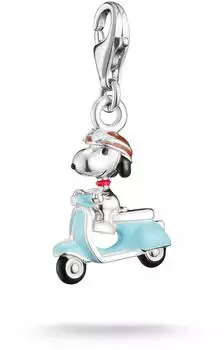 Thomas Sabo Peanuts Charm Snoopy auf Motorroller