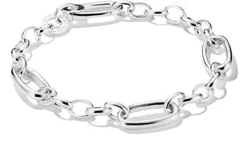 Thomas Sabo Charm Club Connect Armband drei Links, Silber 925, Damen (C1203-001-21-L19)