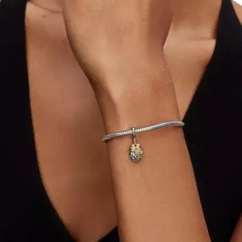 Pandora Disney Moana/Vaiana Herz von Te Fiti Charm, Sterlingsilber, 14K vergoldet (764385C01)
