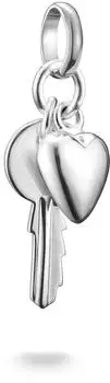 Thomas Sabo Charm-Anhänger Schlüssel mit Herz, 925 Sterlingsilber (CC1233-001-21)
