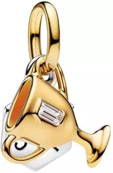 Pandora Charm-Anhänger Doppelte Trophäe, gravierbar, vergoldet (764715C01)