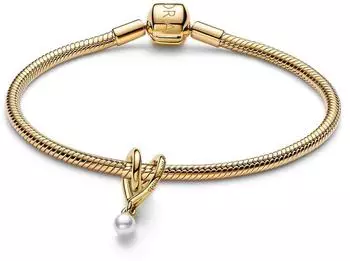 Pandora Starter-Set Damenarmband goldfarben Gewickeltes Herz 19cm (21118-19)