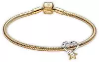 Pandora 68610 Damen-Armband Gl&uuml;cksstern und Herz Goldfarben Starter-Set