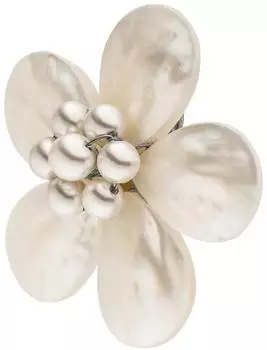 PURELEI Pearly Flower Charm, Edelstahl, Muschelperlen (26111-Charm-Pearly-Flower)