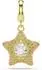 Swarovski Sublima Charm, Rundschliff, Stern, gelb, 18K goldbeschichtet