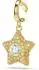 Swarovski Sublima Charm, Rundschliff, Stern, gelb, 18K goldbeschichtet