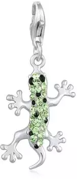 Nenalina Gecko Charm-Anhänger mit Kristallen, 925 Silber (716240-032)