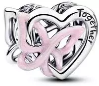 Pandora 794475C01 Charm Silber Verschlungenes Herz & Schmetterling