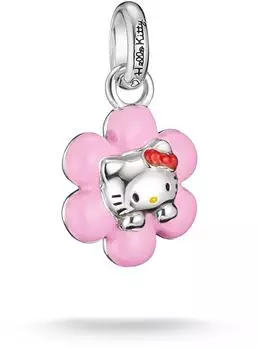Thomas Sabo Hello Kitty Charm Blume, Feinsilber plattiert, pink (CC1358-M06-9)