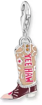 Thomas Sabo Charm-Anhänger Cowboy-Stiefel, Silber/Emaille, bunt (2219-691-7)