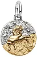 Pandora 764993C01 Medaillon Charm-Anh&auml;nger Zweifarbig Sternzeichen Widder