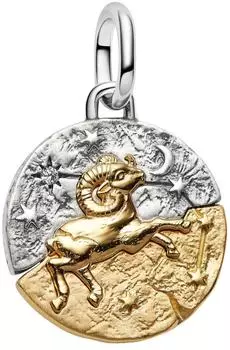 Pandora ME Charm Medaillon Sternzeichen Widder, Zirkonia, bicolor (794993C01)