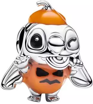 Pandora Disney Stitch Halloween K&uuml;rbis Charm, Silber (794730C01)