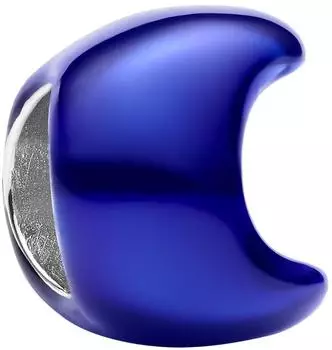Pandora Blauer Mond Mini-Charm, Sterling-Silber, blau (794784C01)