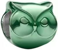Pandora 794900C01 Mini Silber-Charm Gr&uuml;ne Eule