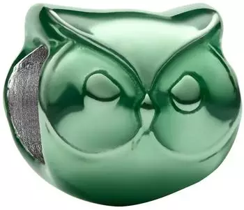 Pandora Mini-Charm grüne Eule, Sterling-Silber (794900C01)