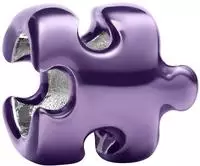 Pandora 794816C02 Mini Silber-Charm Lilafarbenes Puzzleteil