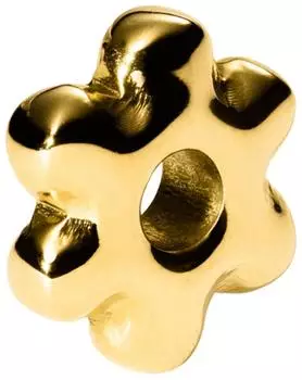 PURELEI LEI Flower Bubble Charm, Edelstahl, 14K vergoldet
