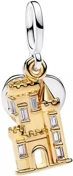 Pandora Charm-Anh&auml;nger Doppeltes Schloss & Herz, Silber 14K vergoldet (764915C01)