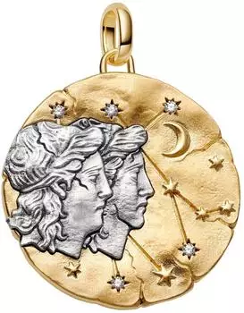 Pandora XL Medaillon Sternzeichen Zwillinge, Bicolor, Zirkonia (765002C01)