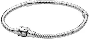 Pandora Moments Schlangen-Gliederarmband Zylinder-Verschluss Sterlingsilber 21cm (594596C00-21)