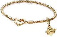 Pandora 68298 Damenarmband Goldfarben Leuchtendes Gl&uuml;hw&uuml;rmchen Geschenkset