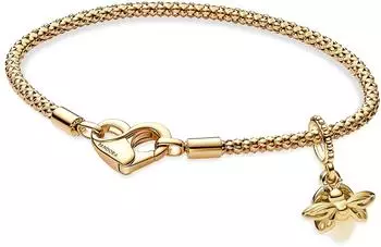 Pandora Leuchtendes Gl&uuml;hw&uuml;rmchen Geschenkset Armband, goldfarben, 19cm (68298-19)