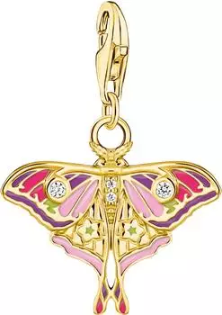 Thomas Sabo Charm-Anh&auml;nger Nachtfalter bunt, gold, Silber 925 (2209-565-7)