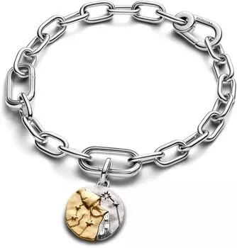 Pandora ME Charm Medaillon Sternzeichen Wassermann, Bicolor, Zirkonia (794990C01)