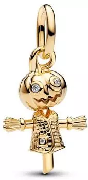 Pandora K&uuml;rbis-Vogelscheuche Charm-Anh&auml;nger, goldfarben (764770C01)