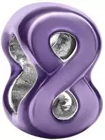 Pandora 794909C01 Mini Silber-Charm Lilafarbenes Unendlichkeitszeichen
