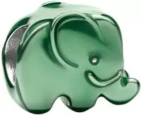 Pandora 794901C01 Mini Silber-Charm Gr&uuml;ner Elefant