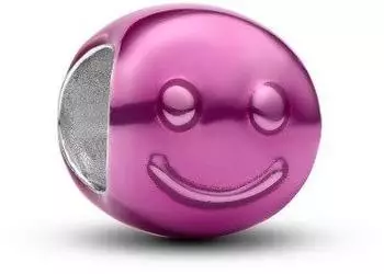 Pandora Mini-Charm Gl&uuml;ckliches Gesicht, rosa Emaille (794815C01)