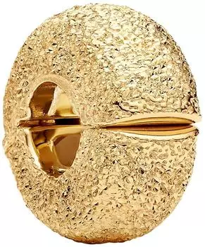 Pandora Mini Clip-Charm strukturiert 14 Karat vergoldet (764771C00)
