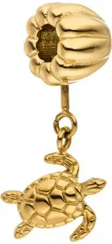 PURELEI LEI Charm 'Tortoise', Edelstahl, 14K vergoldet, 11x8,5mm