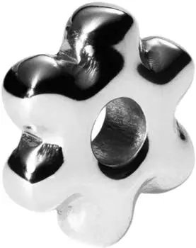 PURELEI LEI Flower Bubble Charm, Edelstahl, silber