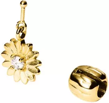 PURELEI LEI Sunflower Charm, Edelstahl 14K vergoldet