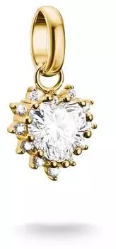 Thomas Sabo Charm-Anh&auml;nger "True Romance" rotes Herz, goldfarben (CC1279-M01-14)