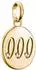 Thomas Sabo Charm Engelzahl 000 mit Steinen, 18-Karat-Goldplattierung (CC1257-414-14)