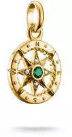 THOMAS SABO Charm-Einh&auml;nger "Kompass-Optik, Schmuck-Anh&auml;nger f&uuml;r Charm-Armband -